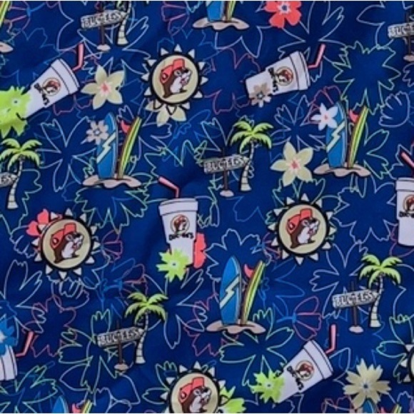 Buc-ees Beaver Hawaiian Tropical Camper Button Shirt‎ Sz 4X NWT Fits Like 3XL - Picture 9 of 9